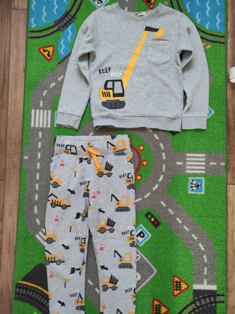 H&M markolós melegítő felső és nadrág, jogger szett 122/128