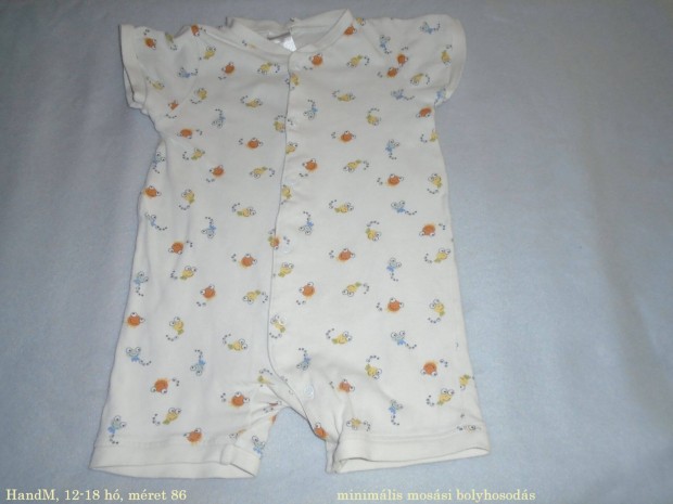 H&M mintás fehér napozó 12-18 hó (méret 86)
