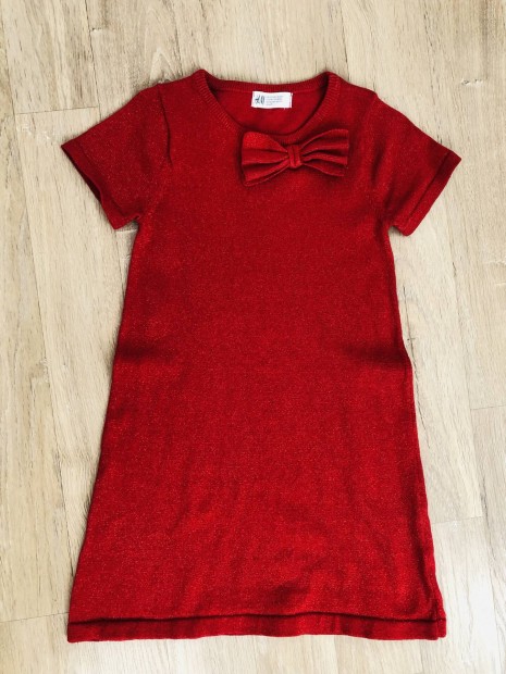 H&M piros ruha 122/128