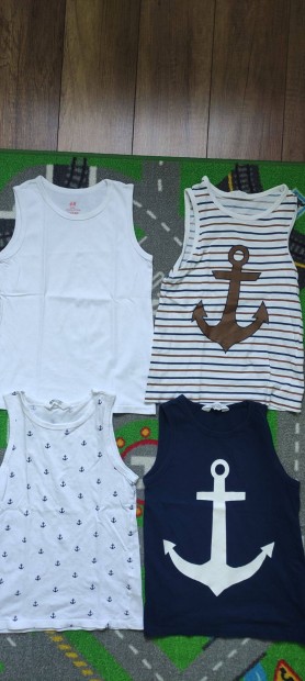 H&M ujjatlan póló, trikó csomag, kisfiú, 122 128