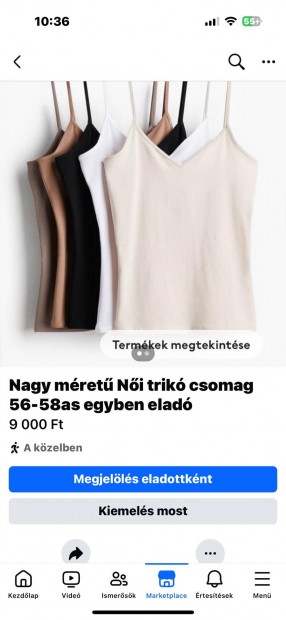 H&M vdolt nagymret trik egyben elad 