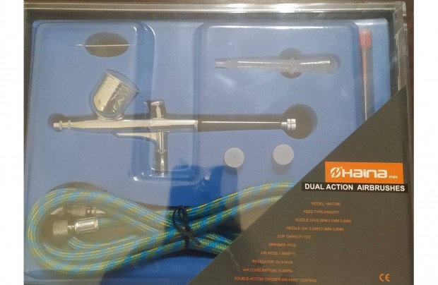 Haina Airbrush festékszóró készlet 3db fúvókával HM-7296