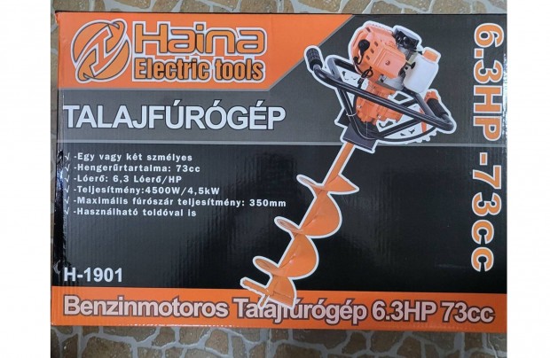 Haina benzines talajfr fldfr lyukfr 6,3LE / 73cm3 + 3db csiga