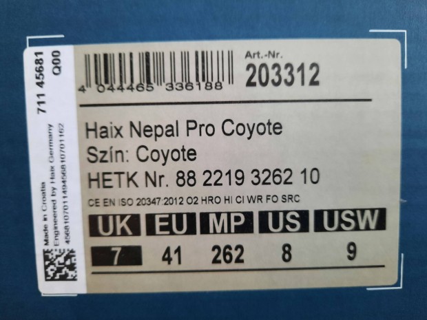 Haix Nepal Pro Coyote bakancs