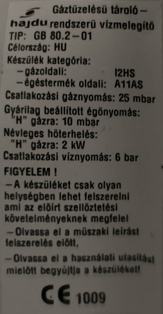 Hajdu gzbojler 80.2-01