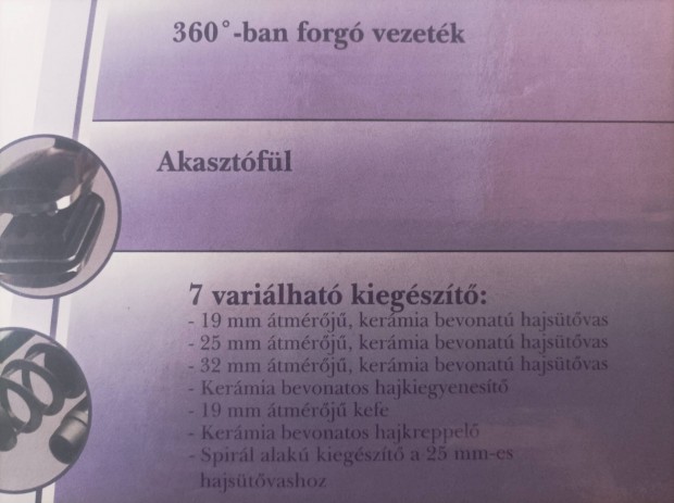 Hajformázó 7 az 1 -ben hajsütő,hajegyenesítő,göndörítő