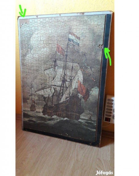 Hajs kp puzzle falemezre ragasztva 54x76cm hinyos