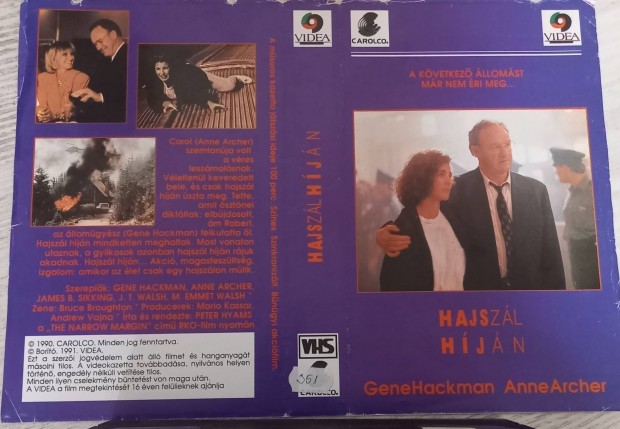 Hajszl hjn - krimi vhs - Gene Hackman