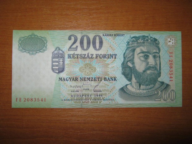 Hajtatlan 200 Forint papírpénz, bankjegy 1998 UNC