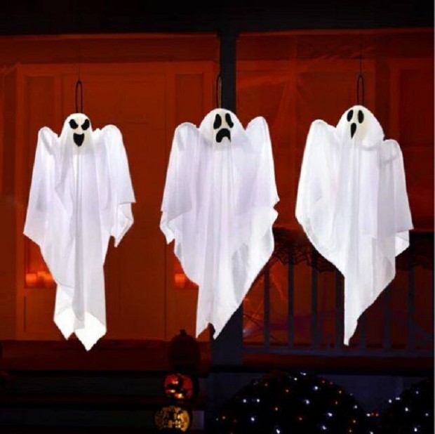 Halloween függő szellem dekoráció szett, 3 db-os, Új