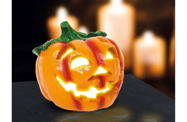 Halloween-i LED-es szolr tk napelemes tklmps - 15 x 15 cm