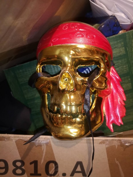 Halloween maszk Pirate Gold Karib tenger kalózai arany