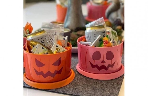 Halloweenre Tupperware 2db-os trol szett j, Bomba r