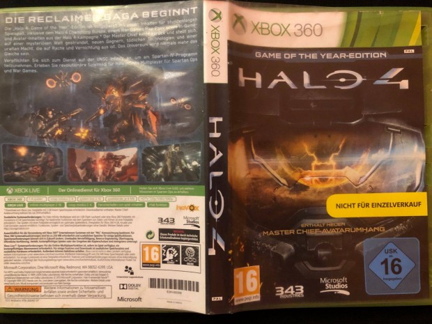 Halo 4. disc2. Xbox 360 | Xbox ONE | Series X eredeti jtk +kziknyv