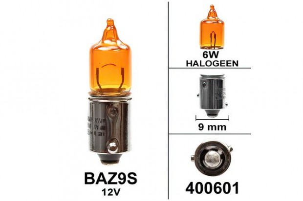 Halog�n l�mpa Fl�sser Baz9S 6W 12V 6W narancss�rga