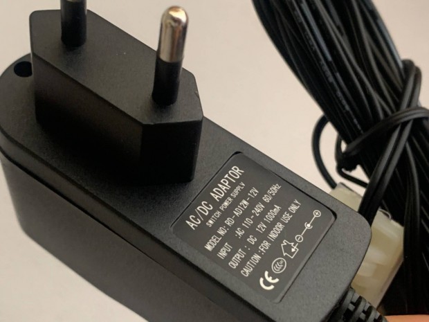 Hlzati tpegysg DC adapter 12V 1A (1000mA) (100db elrhet)