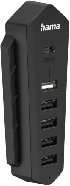 Hama 6 az 1-ben USB hub Playstation 5-hz, 6 port (1x USB-C, 5x USB-A)