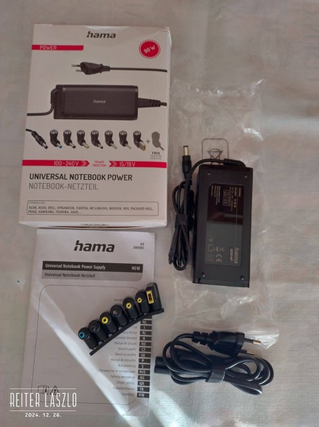 Hama Univerzális Notebook Tápegység,töltő 15-19V, 90W