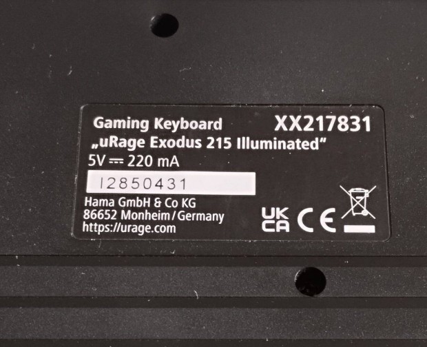 Hama Urage Exodus 215 háttérvilágításos billentyűzet