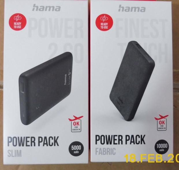 Hama (201658 )Power Pack Fabric 10 10000mAh szrke