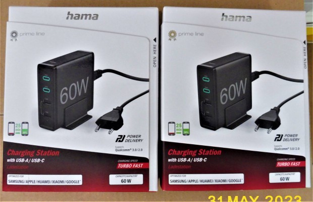 Hama (210561) USB tlt lloms "PD/QC" (4 port) (65W)