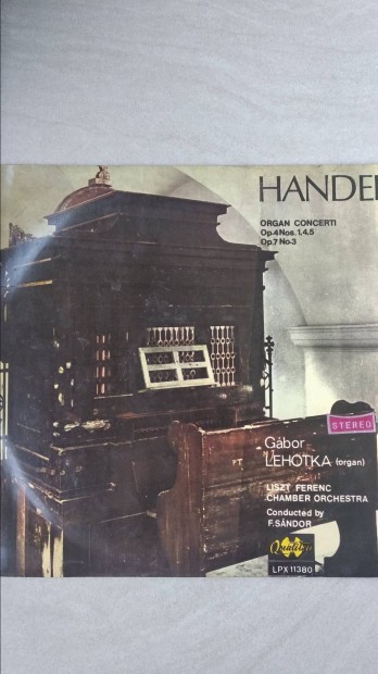 Handel Orgona koncert LP (M) Pannonhalma