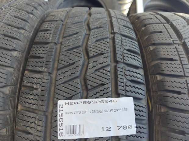 Hankook WINTER ICEPT LV 215/65R16C 108/107T DOT4519 8,5MM HASZNÁLT