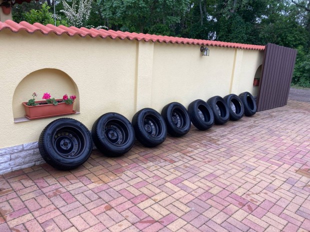 Hankook téli (felnin) és Bridgestone nyári gumi, 195/65 R15