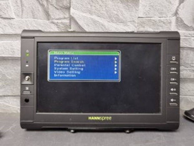 Hannspree 7" Kamionos Portable Rádió TV AV 12V 230V
