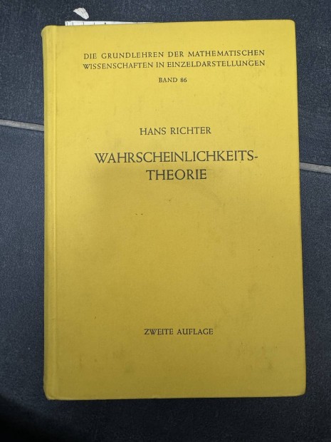 Hans Richter Wahrscheinlichkeitstheorie Nmet Nyelven