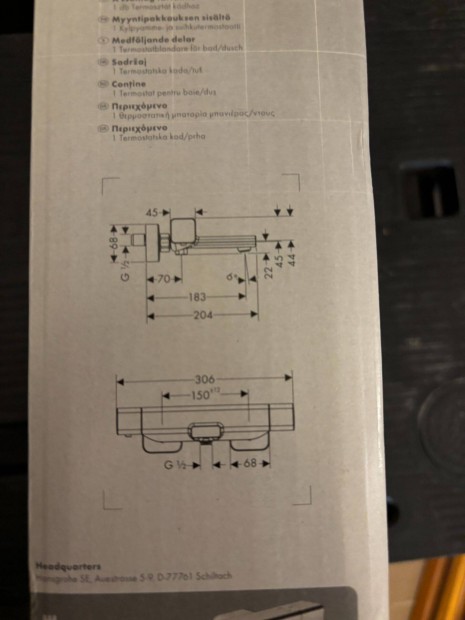 Hansgrohe Ecostat E termoszttos kdcsaptelep 15774000 - j