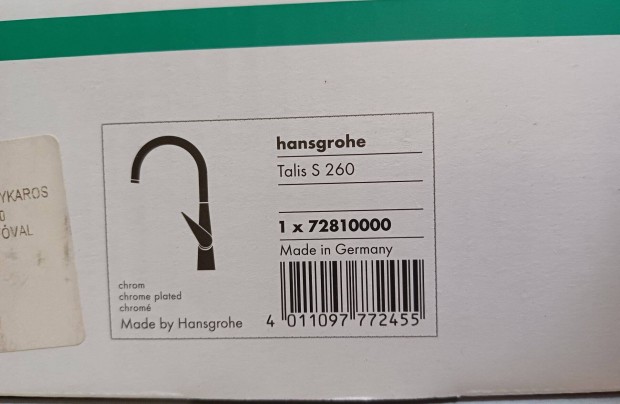 Hansgrohe Talis S egykaros konyhai csaptelep 260 elforgathat Elad!