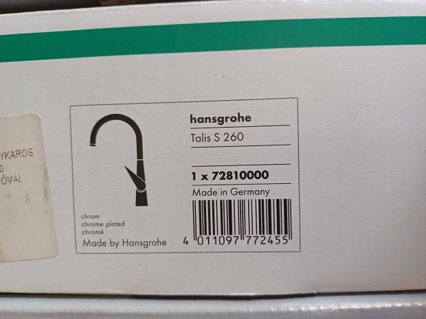 Hansgrohe Talis S egykaros konyhai csaptelep 260 elforgathat kifoly