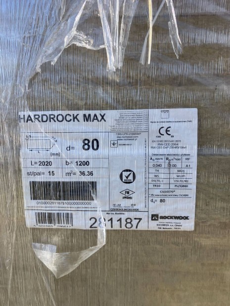 Hardrock max 2020x1200x80 lépésálló szigetelés