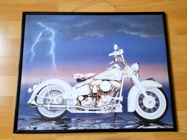 Harley Davidson kp vegezett keretben 50 x 40 cm (jszer)