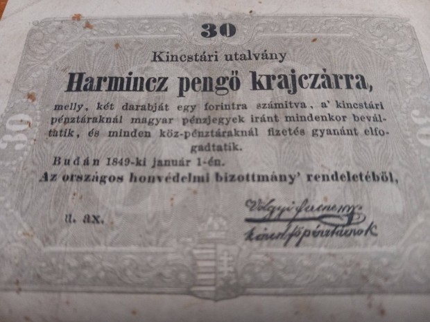 Harminc peng krajczr 1849