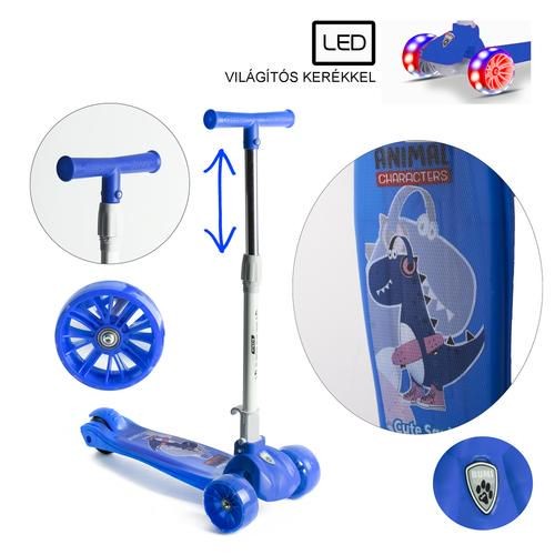 Hromkerek roller LED kerekekkel BUMI BLUE