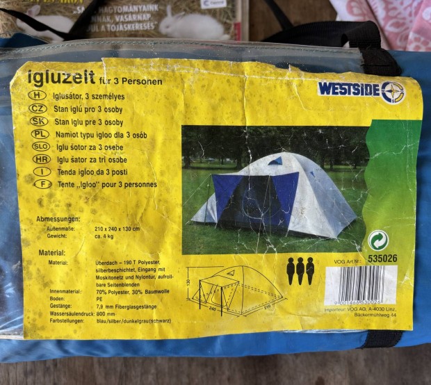 Háromszemélyes sátor