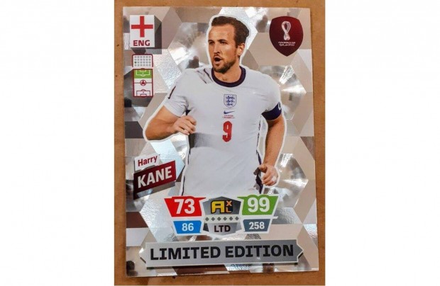 Harry Kane Anglia Limited focis krtya Panini World Cup Qatar 2022