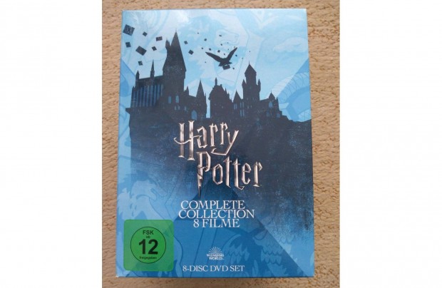 Harry Potter 1-8 DVD 20. vforduls dszdobozos kiads (nmet/angol)