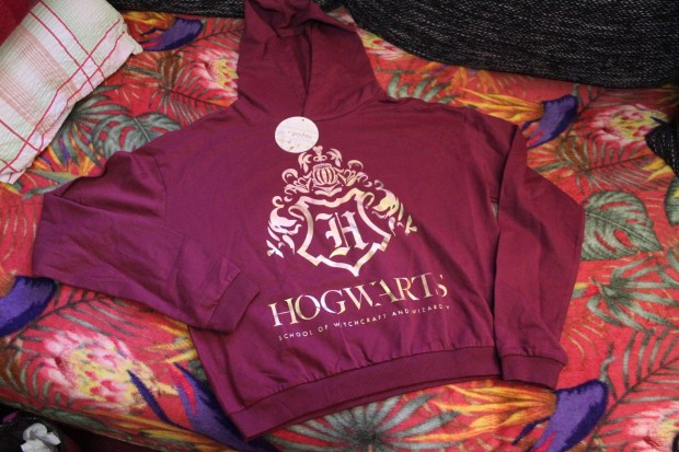 Harry Potter Hogwarts crop kapucnis pulcsi, Uj 158/164 (s)