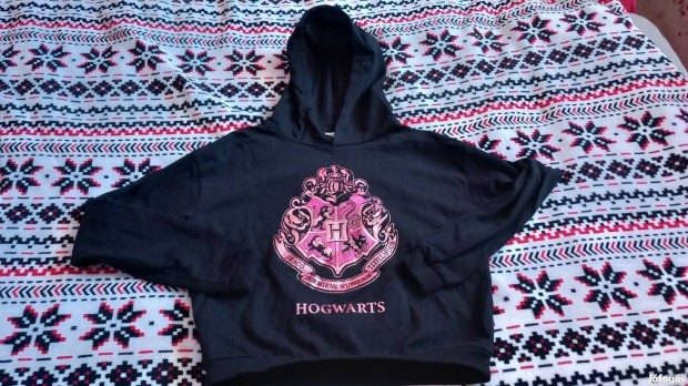 Harry Potter crop kapucnis pulover 158/164cm, S, uj