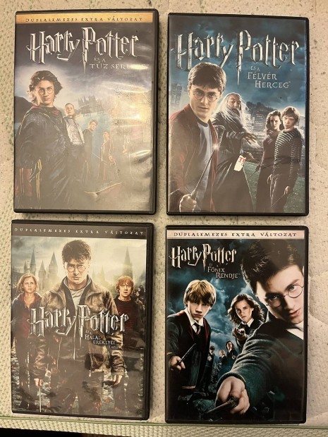 Harry Potter eredeti DVD filmek (4 db)