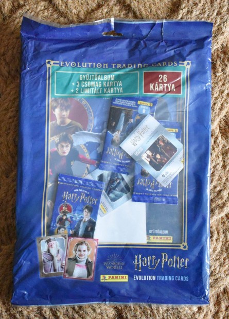 Harry Potter gyjtalbum Panini evolution trading cards bontatlan