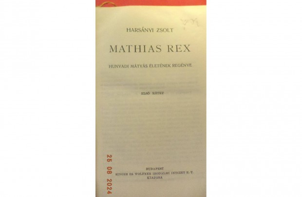 Harsnyi Zsolt: Mathias Rex