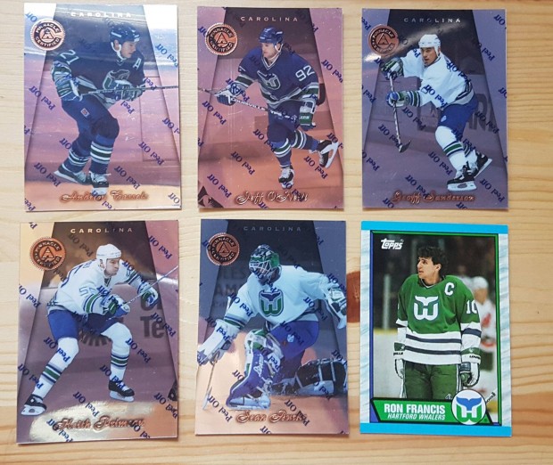 Hartford Whalers NHL krtyk Francis Guerin Burke Verbeek stb