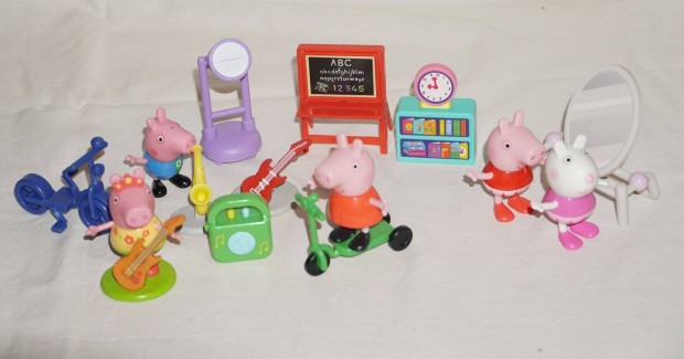 Hasbro Peppa figura szett - 15 db - alig hasznlt