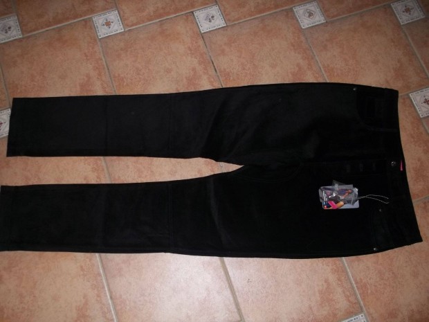 Hasítottbőr női bőrnadrág, derék 88cm, Nkd Design, új, címkés