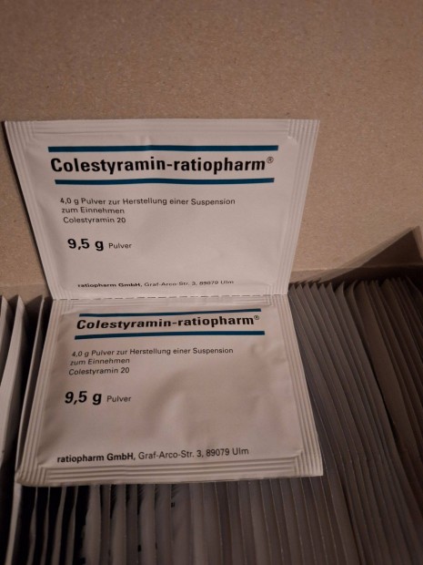 Hasmenés kezelésére Colestyramin-ratiopharm 9,5 g