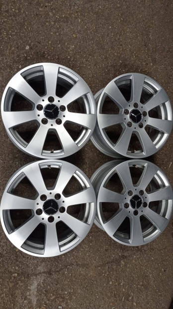 Haszn�lt 5x112 lyukoszt�s� 16 colos Gy�ri Mercedes alu felni garnit�ra